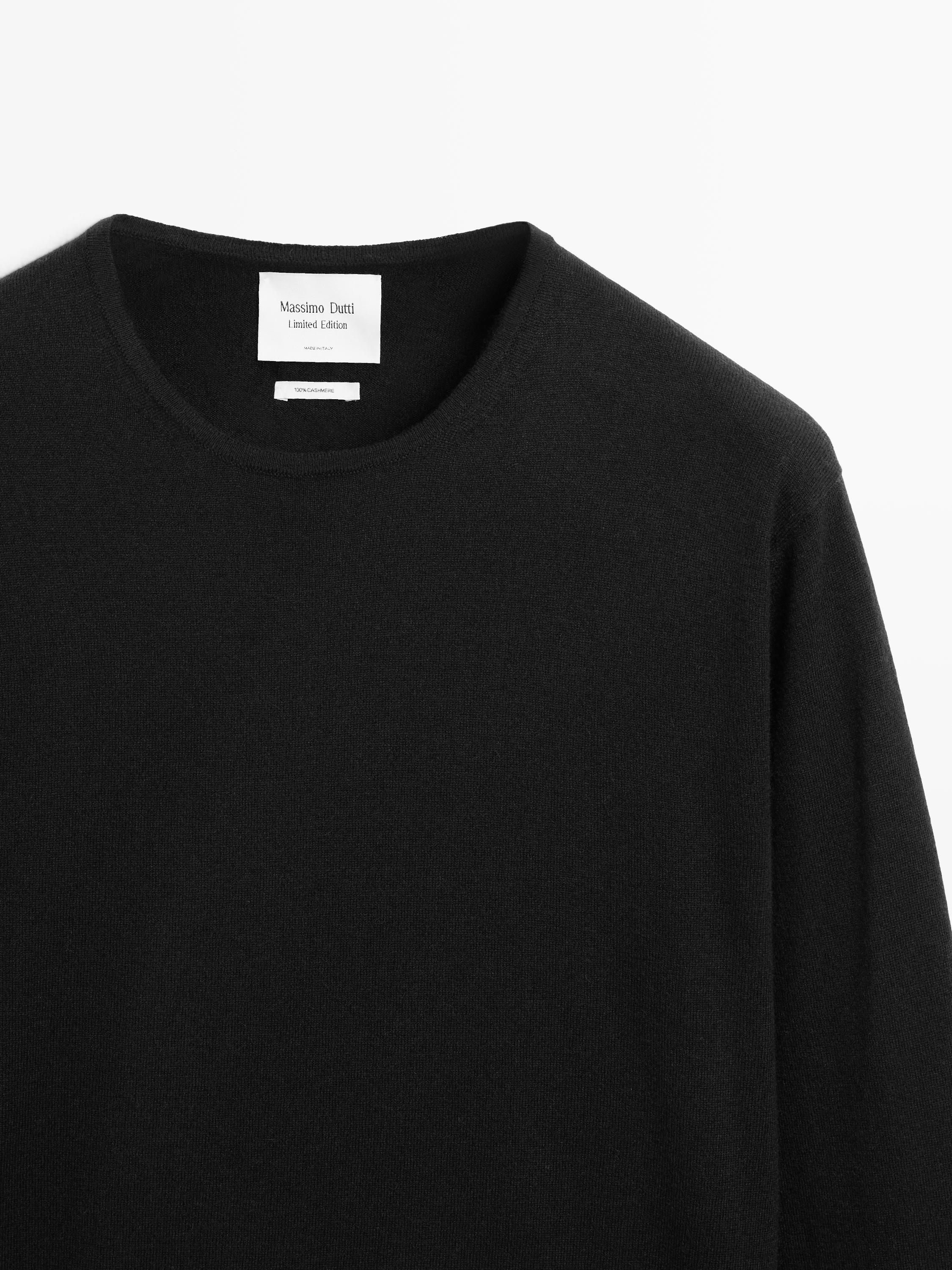 Knit cashmere sweater with crew neck - LIMITED